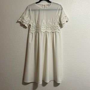 Off white midi dress